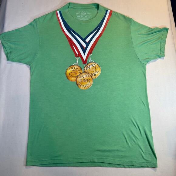 American Rag CIE Kelly Green Irish T-Shirt Unisex L 60%Cotton/ 40% Polyester - Picture 2 of 8
